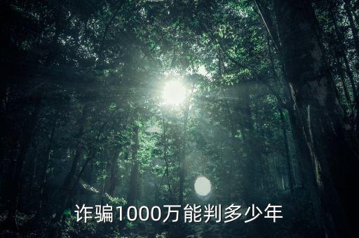 騙稅1000萬什么罪，偷稅漏稅1000萬什么罪