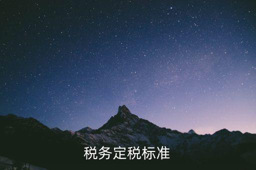 定稅是什么標(biāo)準(zhǔn)，稅務(wù)定稅標(biāo)準(zhǔn)