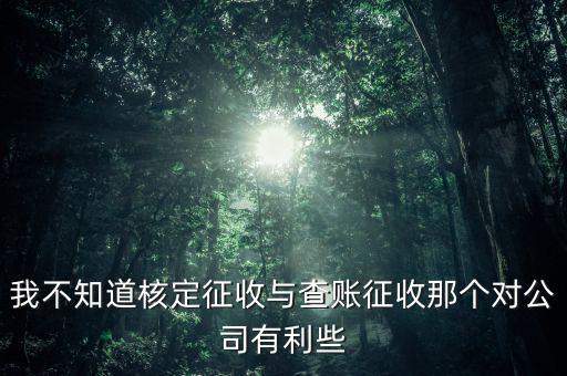 我不知道核定征收與查賬征收那個(gè)對(duì)公司有利些