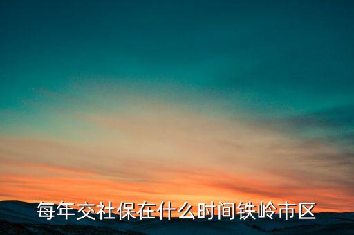 每年交社保在什么時間鐵嶺市區(qū)