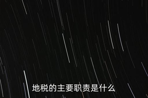 我為地稅做什么，地稅的主要職責(zé)是什么