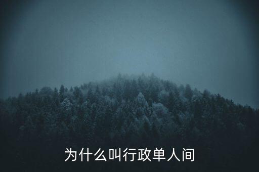 為什么叫行政單人間