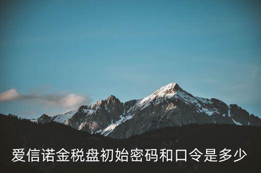 愛(ài)信諾金稅盤初始密碼和口令是多少