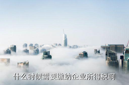 什么情況交企業(yè)所得稅，什么情況下企業(yè)要交所得稅