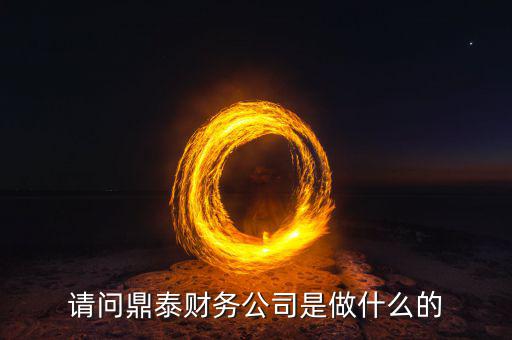 請(qǐng)問(wèn)鼎泰財(cái)務(wù)公司是做什么的