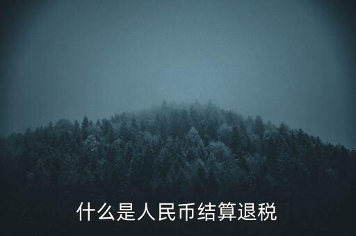 匯算結(jié)算退稅是什么，什么是人民幣結(jié)算退稅