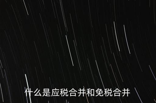 什么是應稅合并和免稅合并