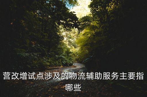 營(yíng)改增試點(diǎn)涉及的物流輔助服務(wù)主要指哪些