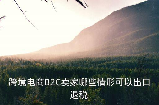 什么情況下要退稅，跨境電商B2C賣家哪些情形可以出口退稅