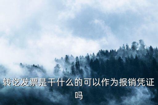 轉訖發(fā)票是干什么的可以作為報銷憑證嗎