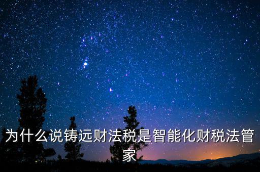 為什么說鑄遠(yuǎn)財(cái)法稅是智能化財(cái)稅法管家