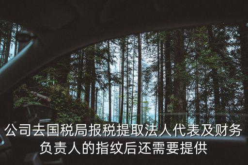 國稅錄指紋需要帶什么材料，公司去國稅局報稅采取法人代表及財務負責人指紋后還需要提供哪