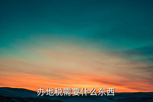 辦地稅需要什么東西