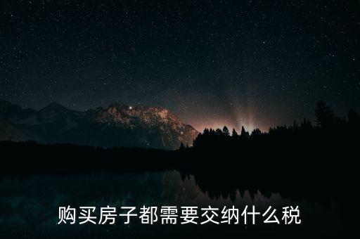 購(gòu)買(mǎi)房子都需要交納什么稅