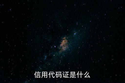 信用代碼號是什么情況，信用代碼證是什么