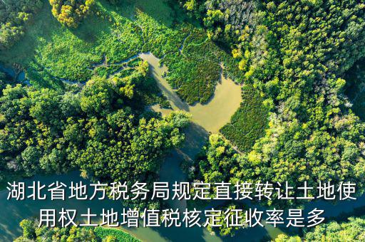 湖北省地方稅務(wù)局規(guī)定直接轉(zhuǎn)讓土地使用權(quán)土地增值稅核定征收率是多