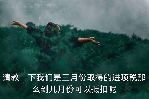 請(qǐng)教一下我們是三月份取得的進(jìn)項(xiàng)稅那么到幾月份可以抵扣呢