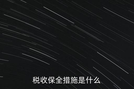 稅收保全措施是什么