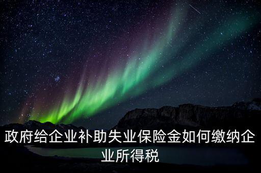 政府給企業(yè)補(bǔ)助失業(yè)保險金如何繳納企業(yè)所得稅