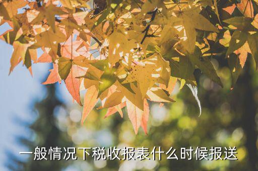 一般情況下稅收報表什么時候報送