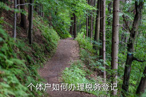 個體戶如何辦理稅務(wù)登記