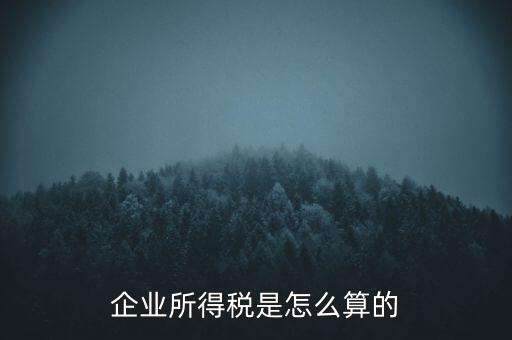 公司所得稅如何計(jì)算，企業(yè)所得稅該怎么計(jì)算