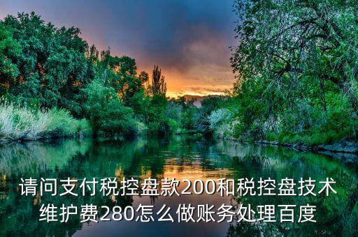 百望稅控280元 如何入賬，稅控280元收到發(fā)票怎么入賬