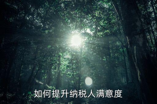 如何提升納稅人服務(wù)滿意度，如何提高納稅人滿意度 中國稅務(wù)報(bào)