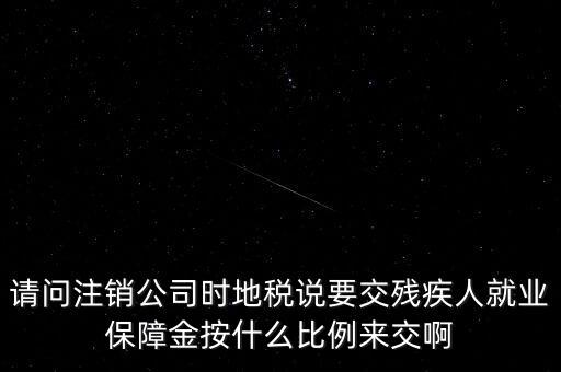 請問注銷公司時地稅說要交殘疾人就業(yè)保障金按什么比例來交啊