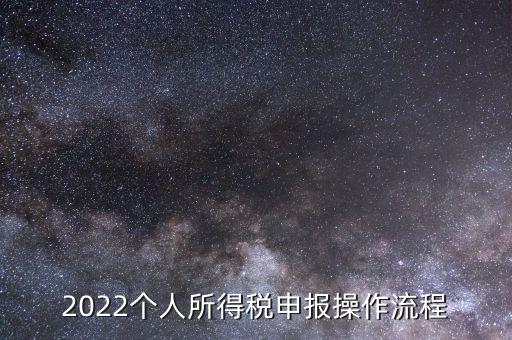 2022個人所得稅申報操作流程