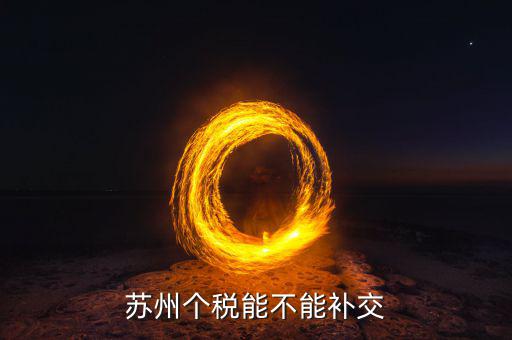 蘇州個(gè)稅能不能補(bǔ)交