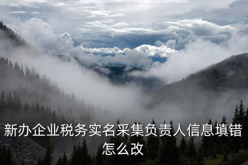 新辦企業(yè)稅務(wù)實名采集負(fù)責(zé)人信息填錯怎么改