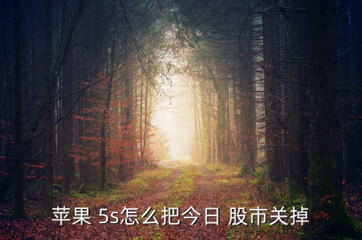 蘋果 5s怎么把今日 股市關(guān)掉