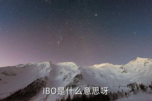 IBO是什么意思呀