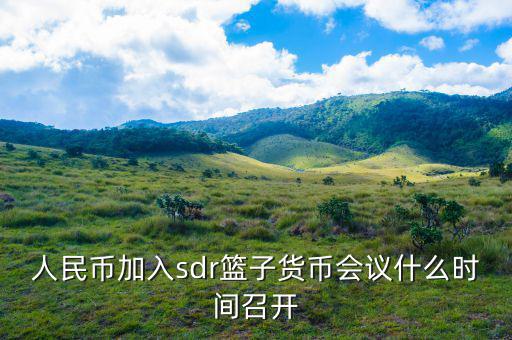 日元什么時候加入sdr，人民幣加入sdr籃子貨幣會議什么時間召開