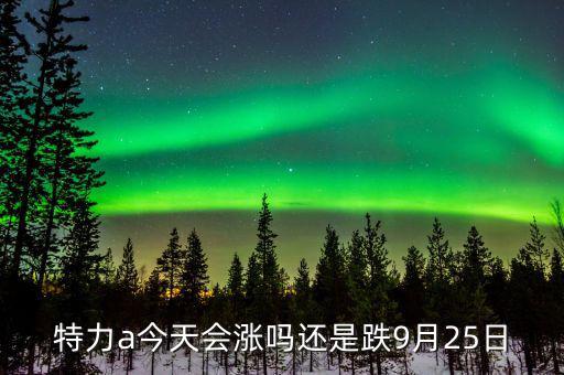 特力a今天會漲嗎還是跌9月25日