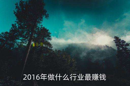 2016賺錢的行業(yè)是什么，2016年做什么行業(yè)最賺錢