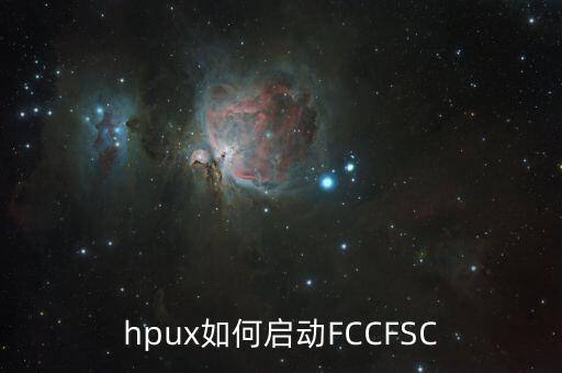 hpux如何啟動FCCFSC