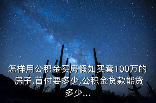 100萬的房子怎么按揭