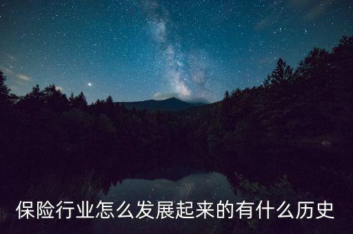 保險首先是從什么發(fā)展而來的，保險行業(yè)怎么發(fā)展起來的有什么歷史