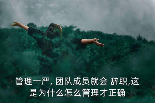 管理一嚴, 團隊成員就會 辭職,這是為什么怎么管理才正確