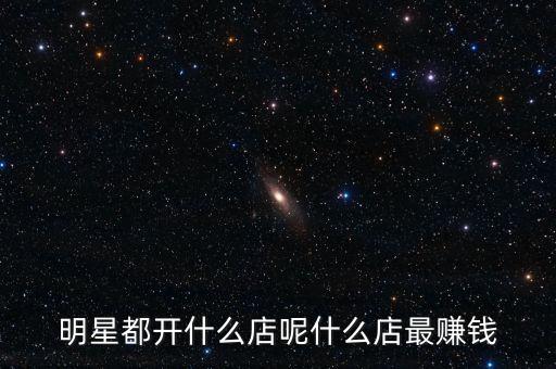 明星都投資什么，明星都開什么店呢什么店最賺錢