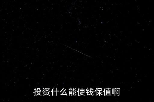 投資什么能使錢(qián)保值啊