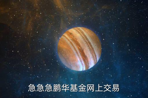 急急急鵬華基金網(wǎng)上交易