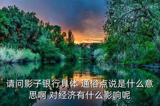 請(qǐng)問(wèn)影子銀行具體 通俗點(diǎn)說(shuō)是什么意思啊 對(duì)經(jīng)濟(jì)有什么影響呢