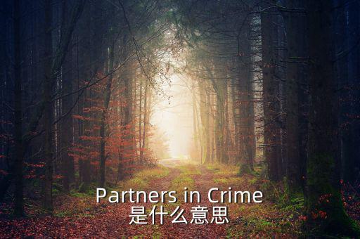 Partners in Crime是什么意思