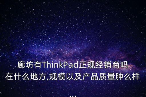 廊坊有ThinkPad正規(guī)經(jīng)銷(xiāo)商嗎在什么地方,規(guī)模以及產(chǎn)品質(zhì)量腫么樣...