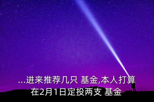 ...進(jìn)來(lái)推薦幾只 基金,本人打算在2月1日定投兩支 基金