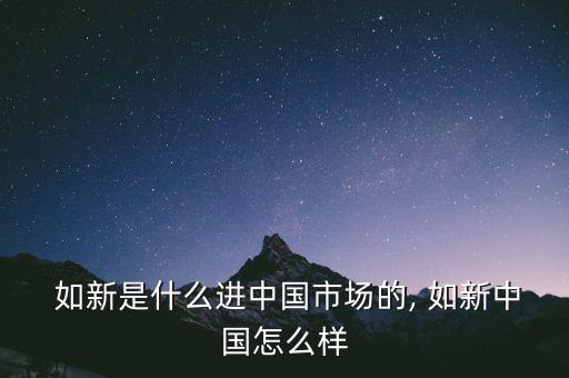  如新是什么進中國市場的, 如新中國怎么樣