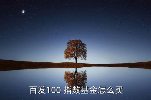  百發(fā)100 指數(shù)基金怎么買